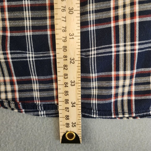 Carhartt Shirt Mens XL Blue Gray Plaid Short Sleeve Button Down - Picture 2 of 16